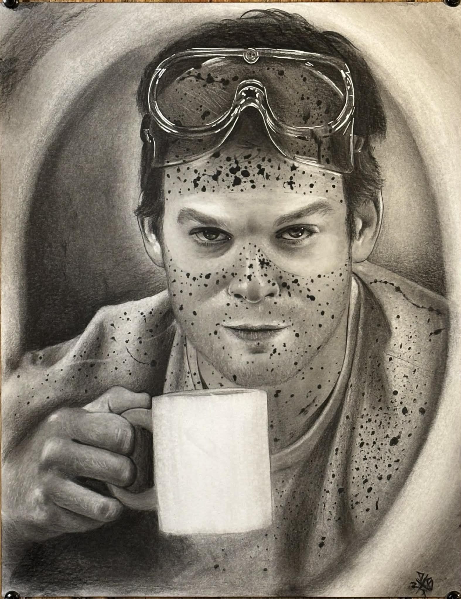 ORIGINAL Dexter Art Print True Crime Serial Killer Wall Hanging