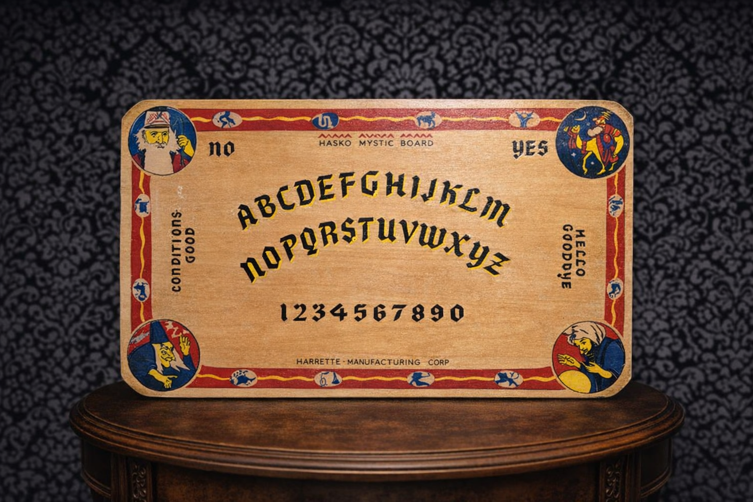 🕯️ Antique 1940s Wooden Hasko Mystic Board