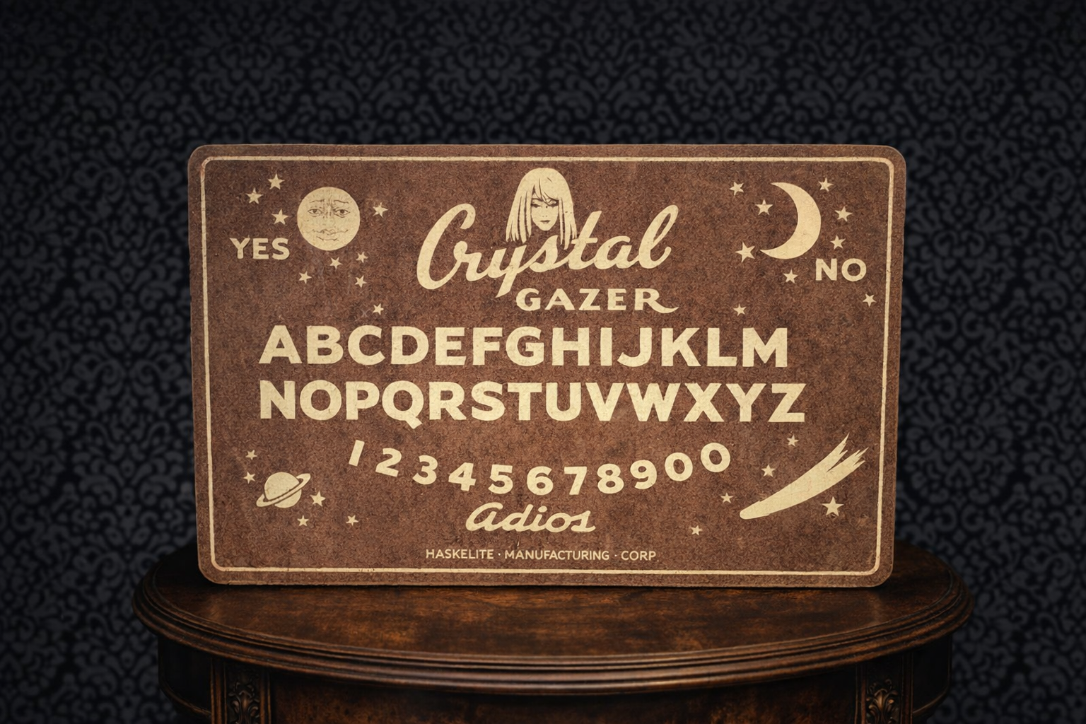 🕯️ 1940s “Crystal Gazer” Spirit Board — Antique Curio
