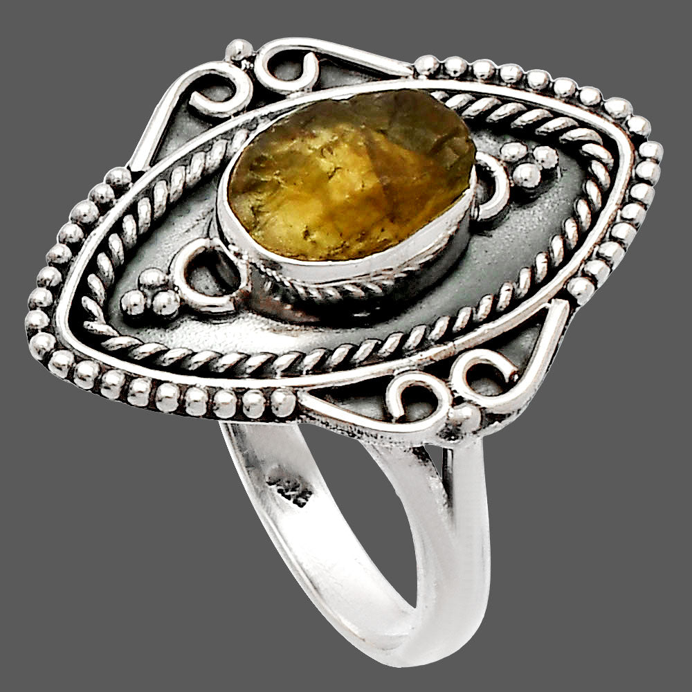 Natural Rare Kornerupine Rough Ring size-8