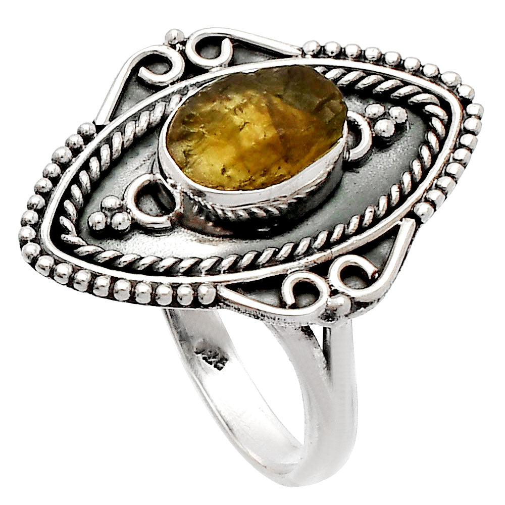 Natural Rare Kornerupine Rough Ring size-8