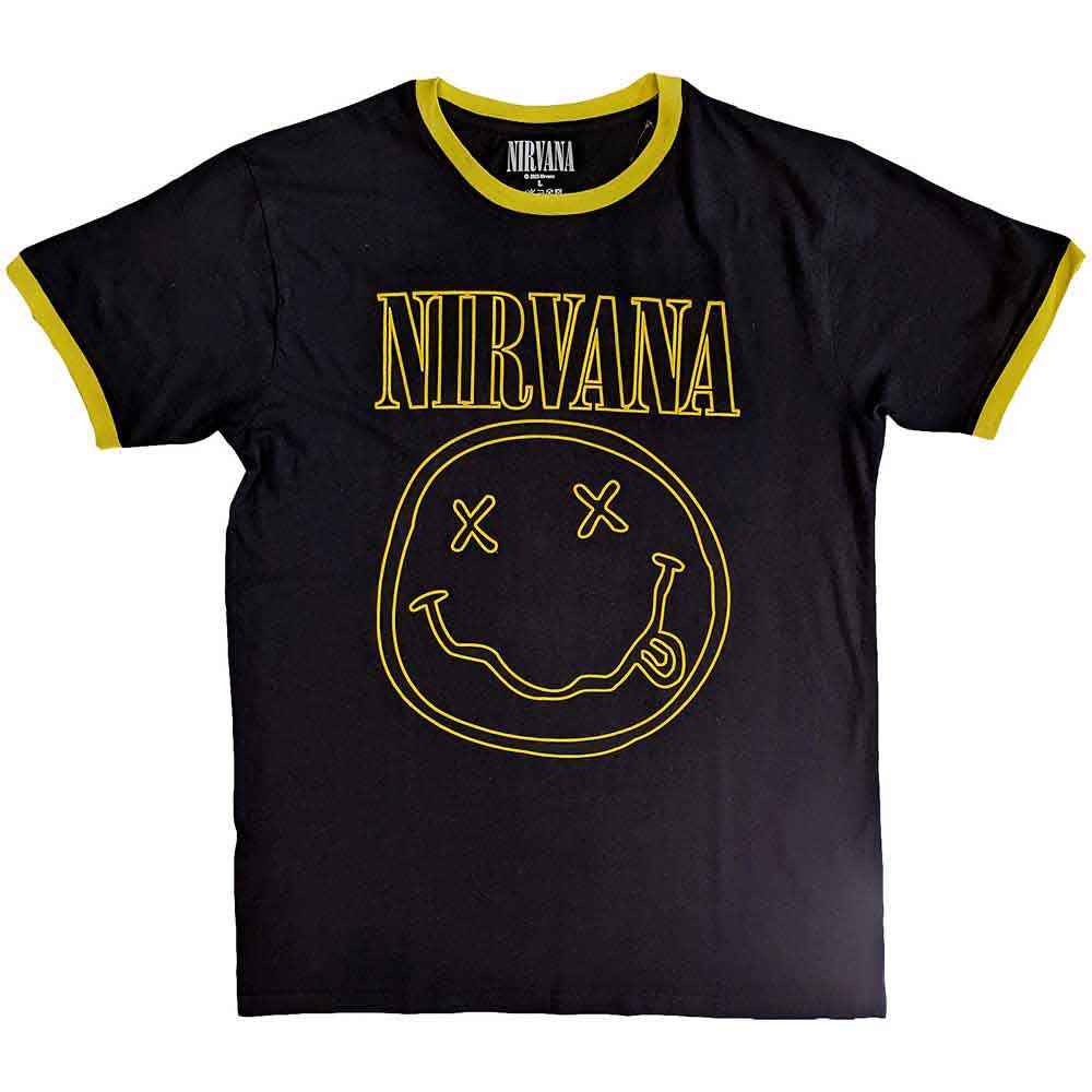 Nirvana Outline Happy Face [T-Shirt]