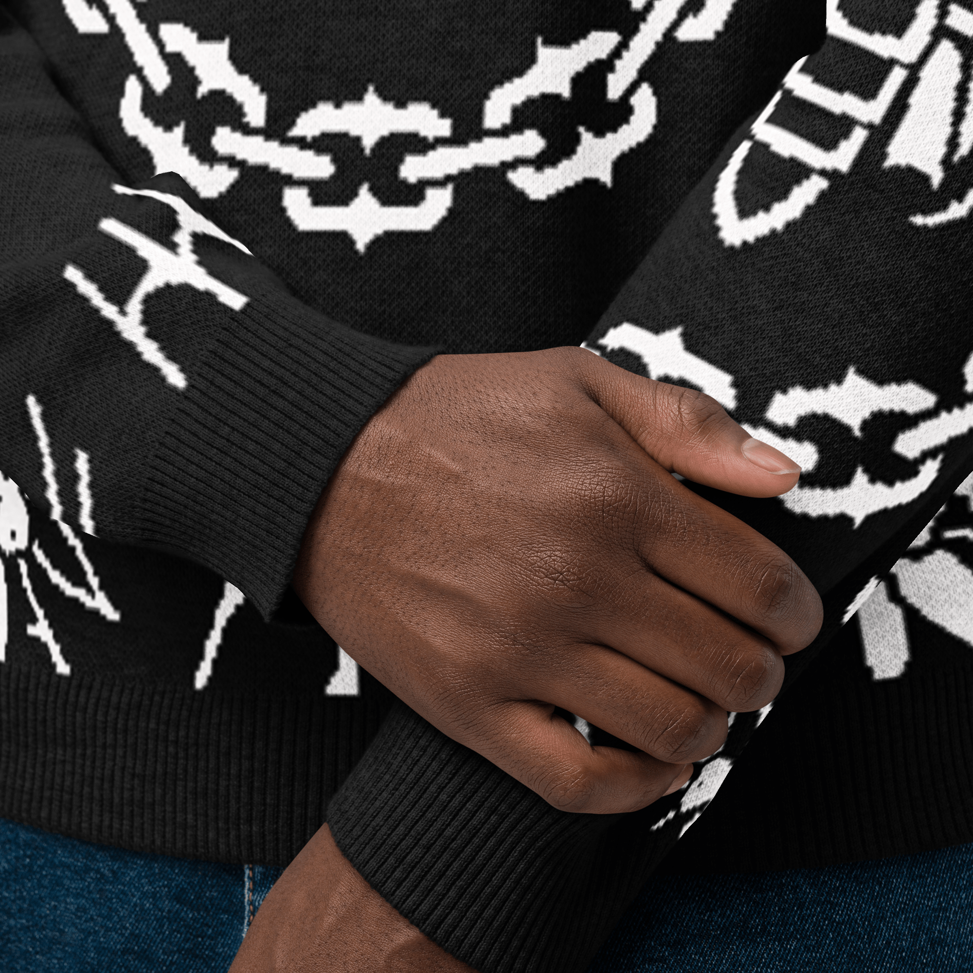 Old School Ink Knit Crewneck Sweater