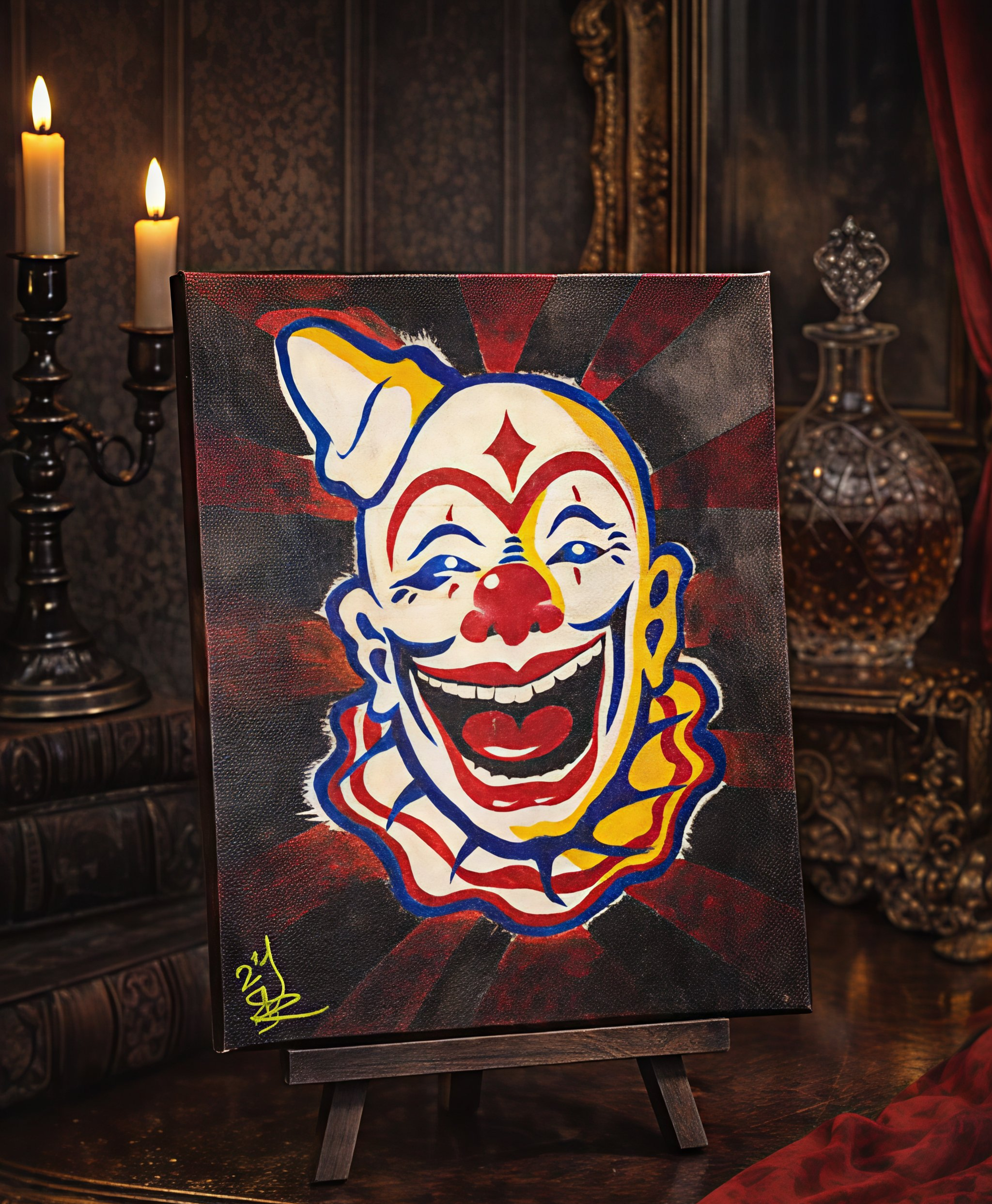 "The Midway Maniac" 8x10 Acrylic Canvas
